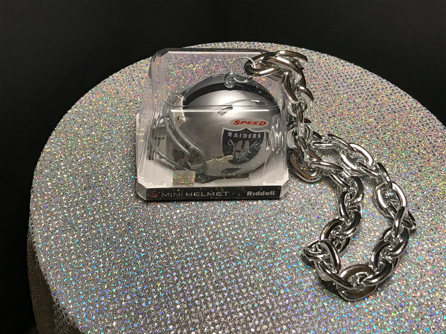 Las Vegas Raiders Custom Chain Helmet
