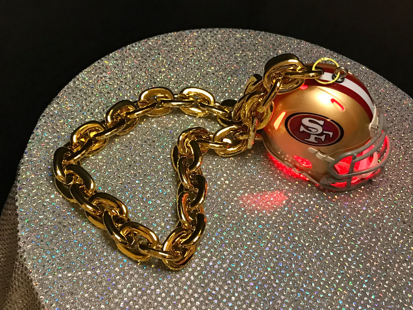 San Francisco 49ers Custom Chain Helmets