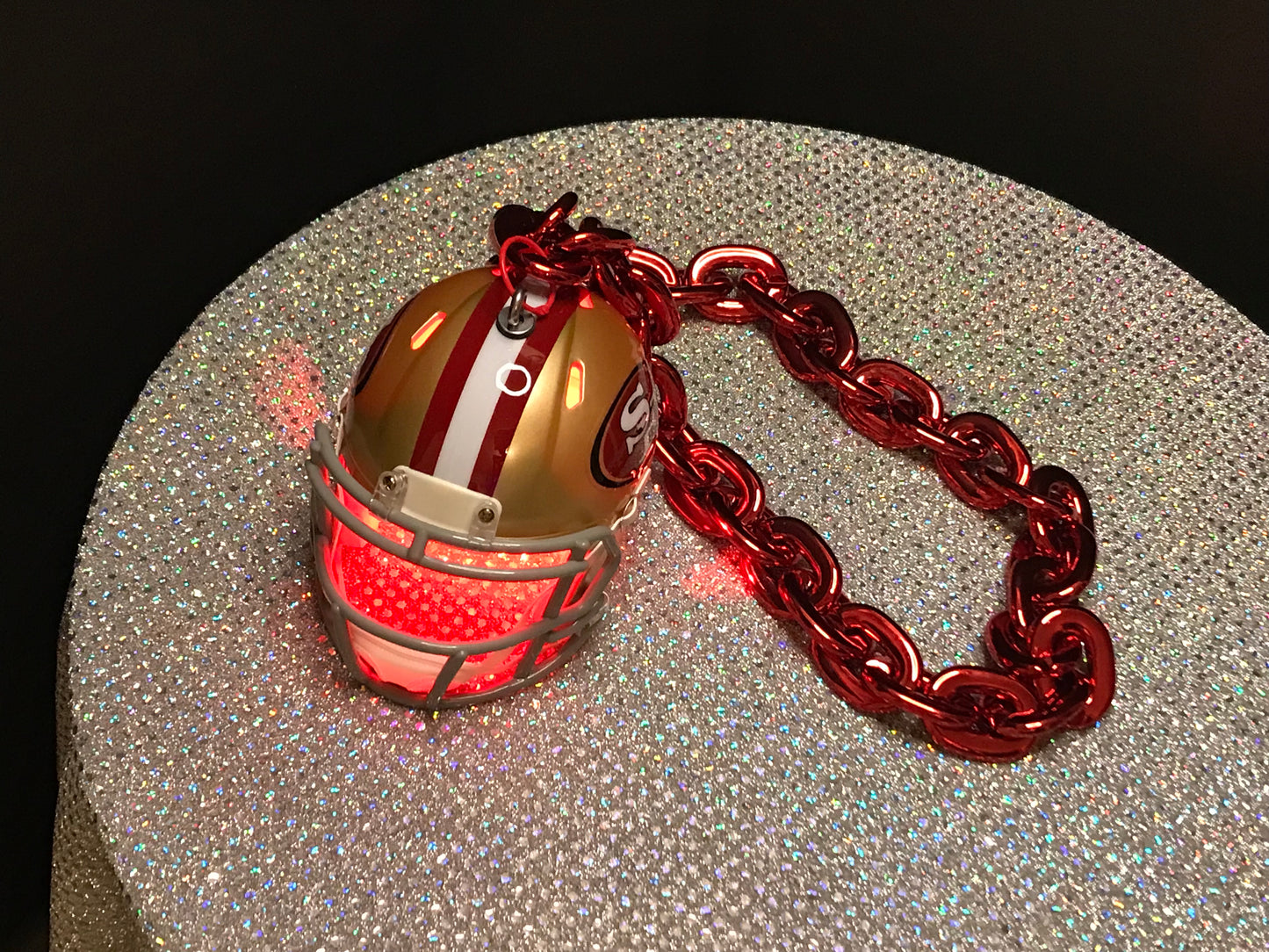 San Francisco 49ers Custom Chain Helmets