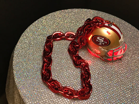 San Francisco 49ers Custom Chain Helmets