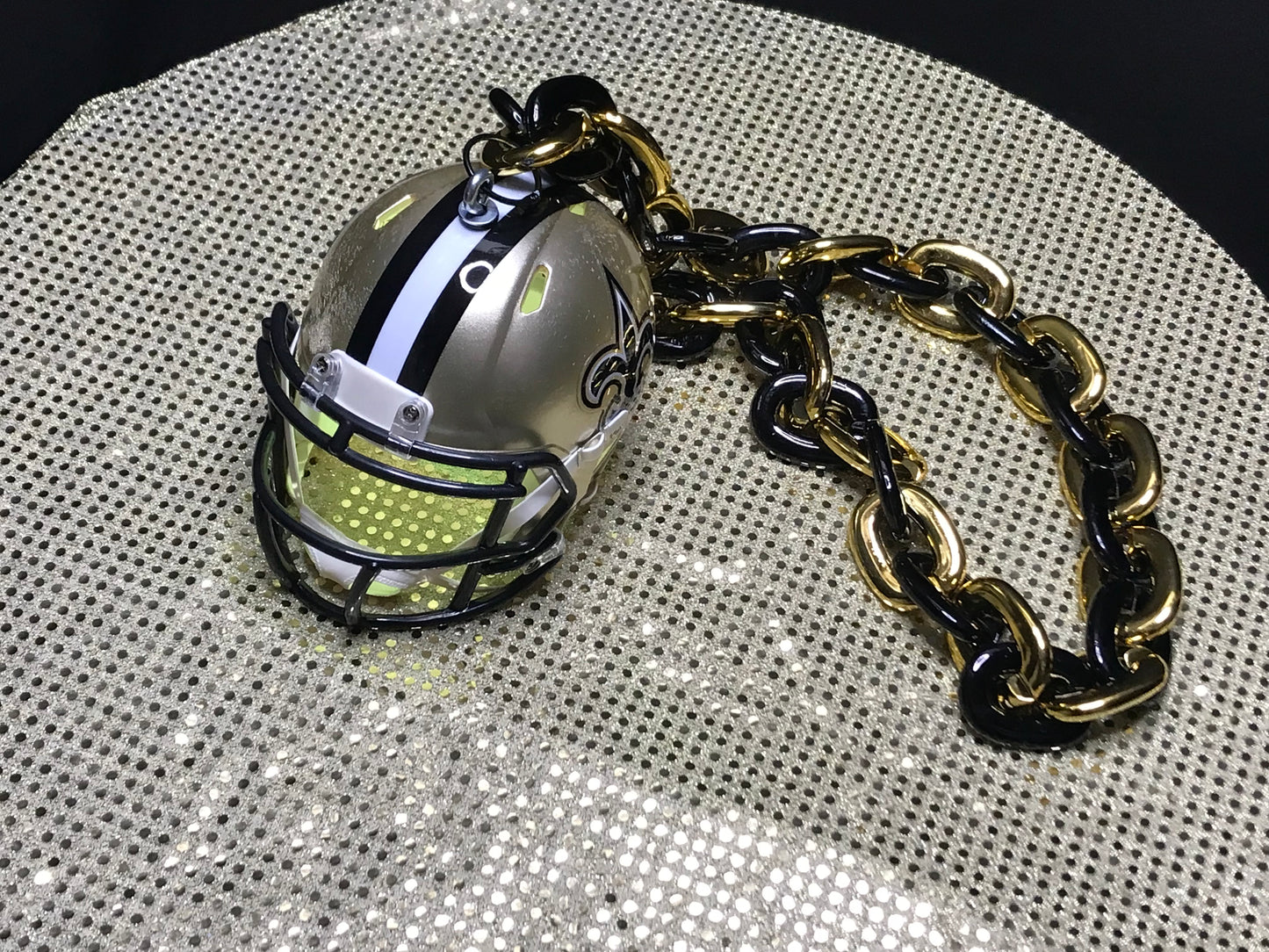 New Orleans Saints Custom Chain Helmet