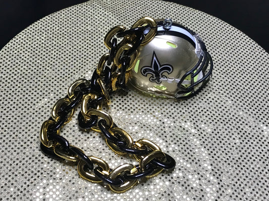 New Orleans Saints Custom Chain Helmet