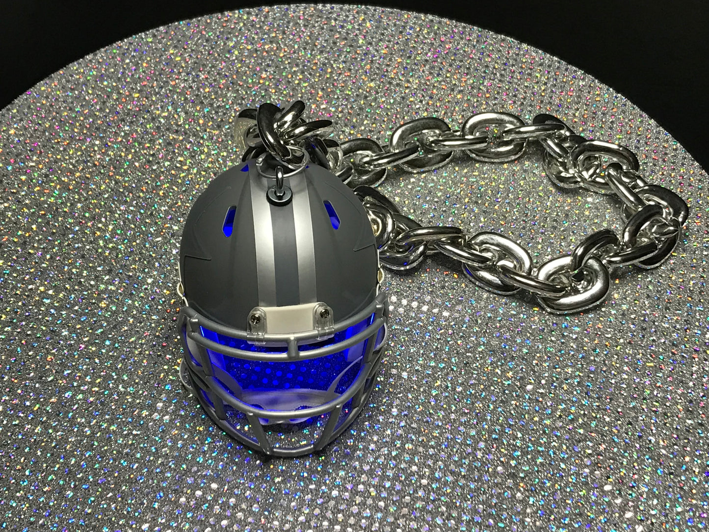 Gray Dallas Cowboys Custom Chain Helmet