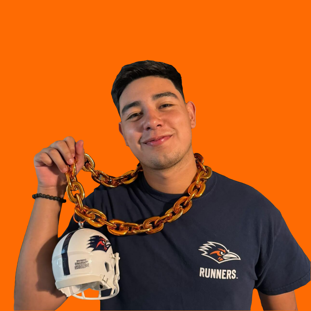 UTSA jumbo Chain with LED light all helmets are 5 inches by 5 and a half inches